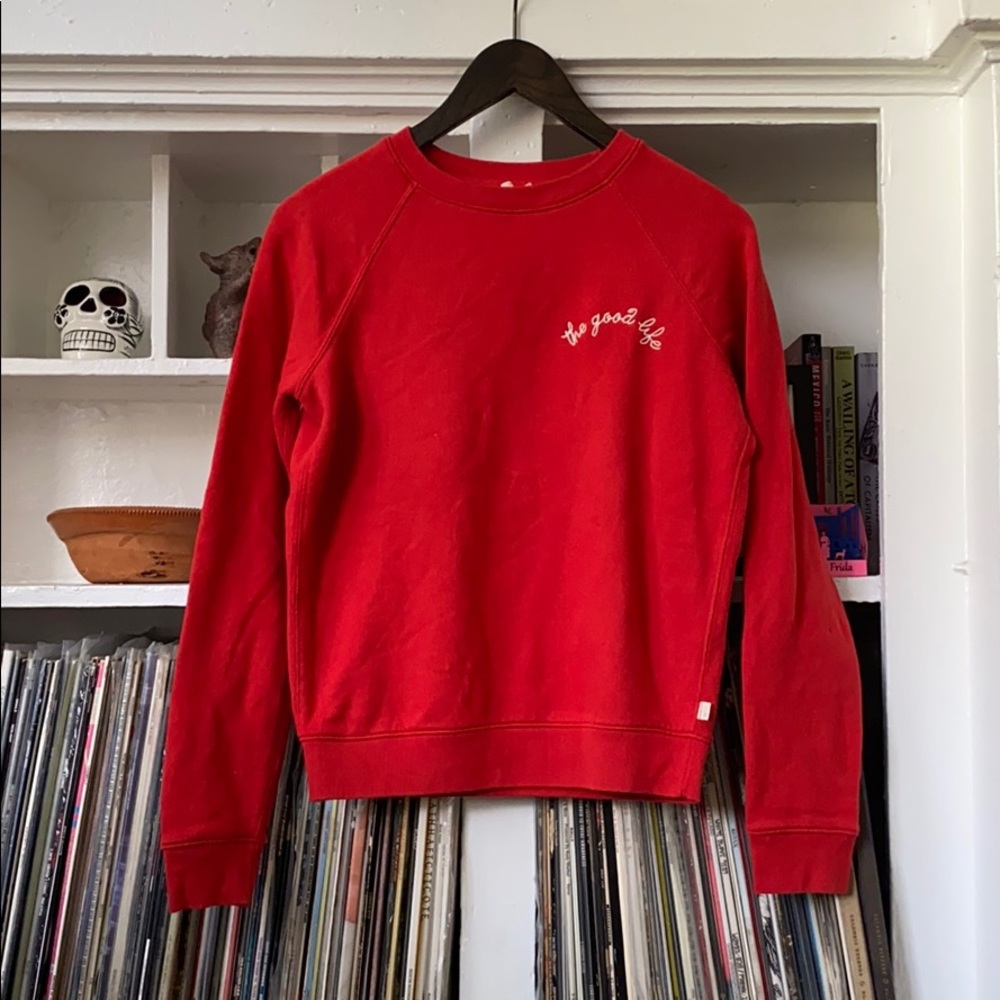 Levi’s red crew sweater